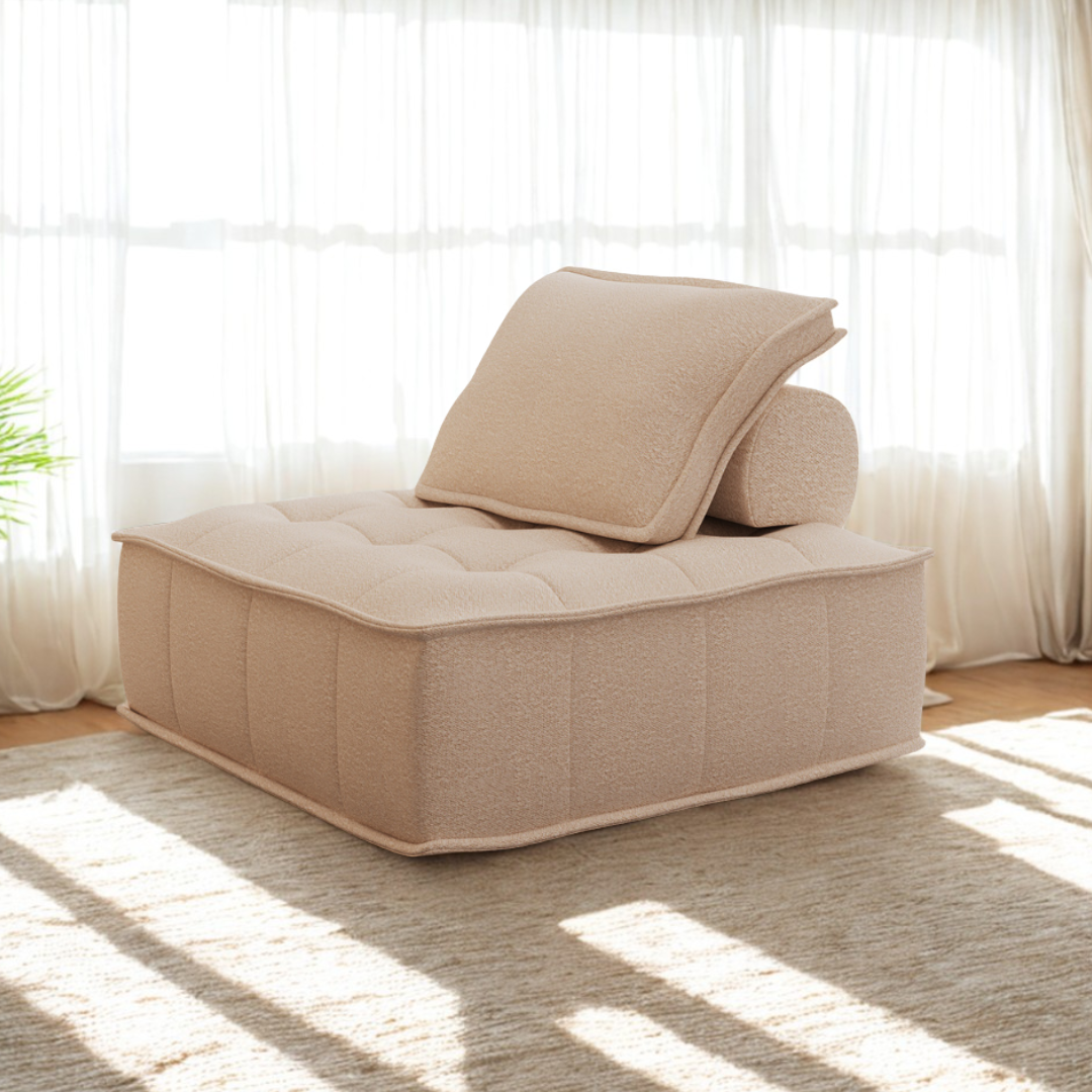 Mallow Modular Lounge Chair - Flat Boucle