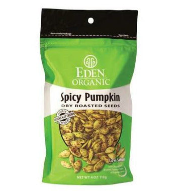 Eden Organic Spicy Pumpkin Seeds Dry Roasted With Tamari 113 g