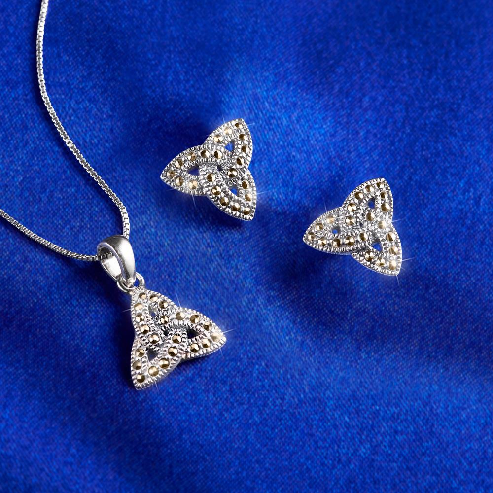 The Marcasite Trinity Knot Pendant