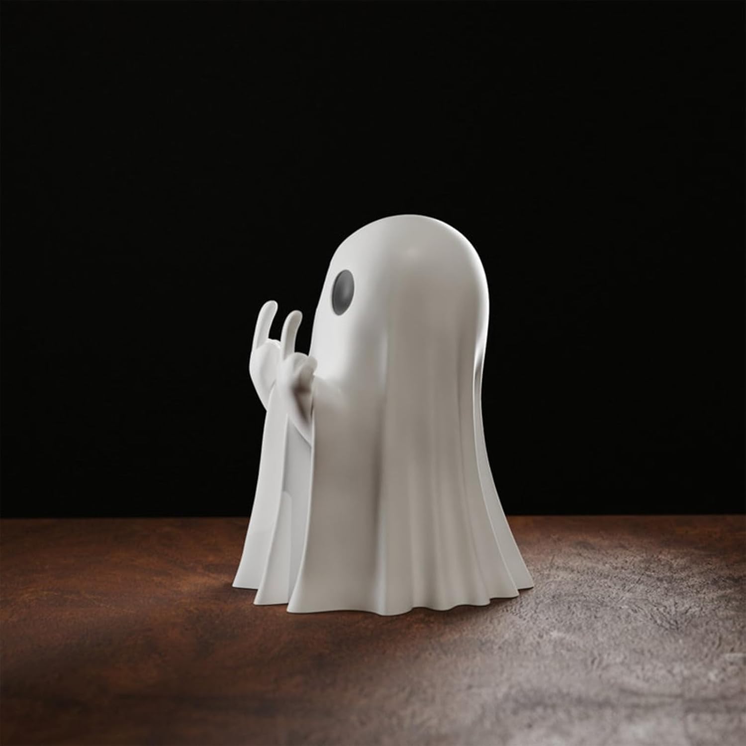 2025 Halloween Ghost Figurine Cute Spooky Resin Ghost Statue Funny Ghost Ornaments Halloween Decorations Indoor Home Office Desk Decor