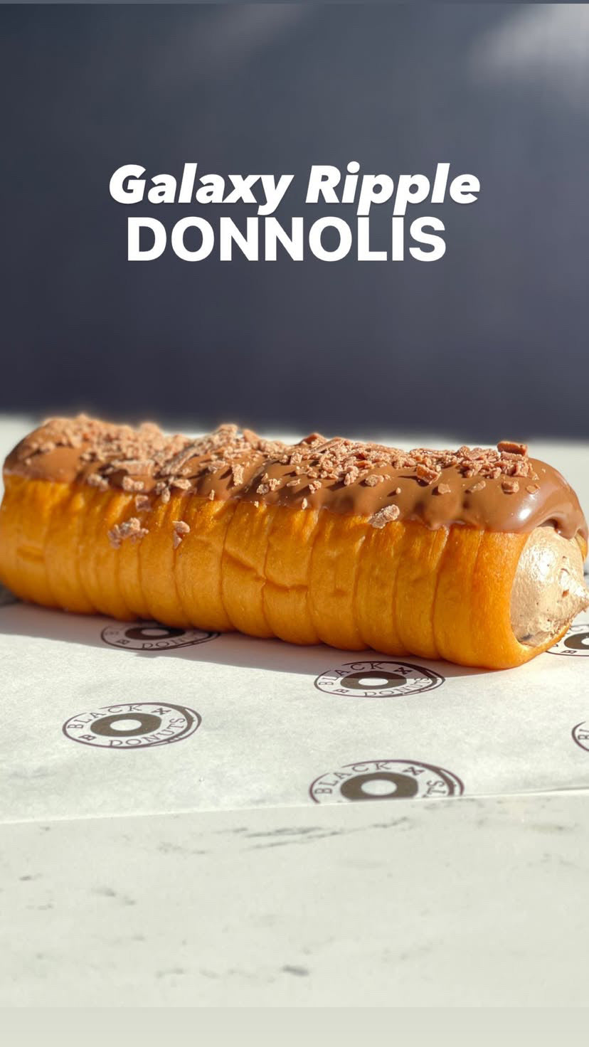 Box of 3 Donnollis - Our Donut Cannoli FILLED with cream. DIPPED in chocolate & TOPPED with your favourite treat