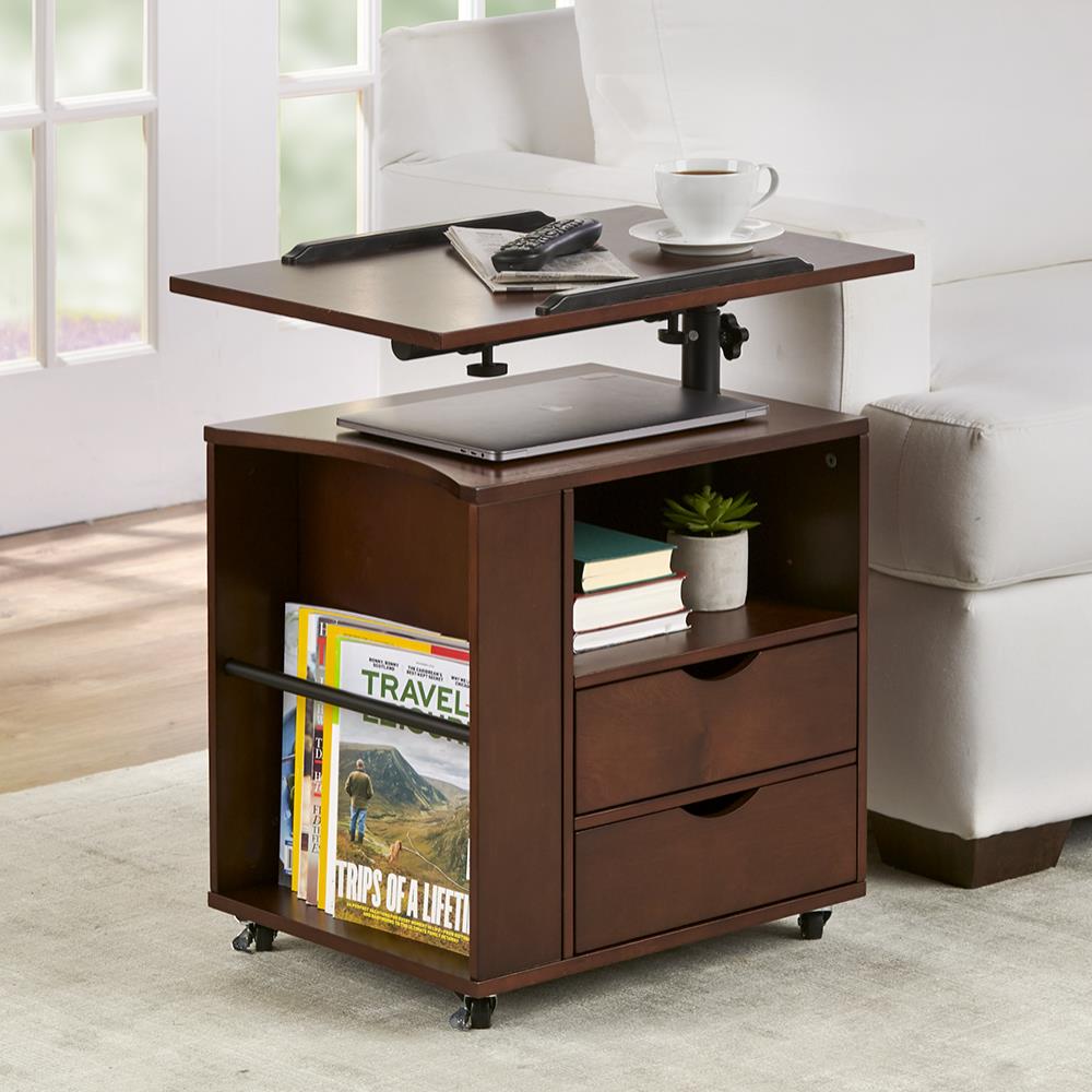 The Swivel Desktop Organized Side Table