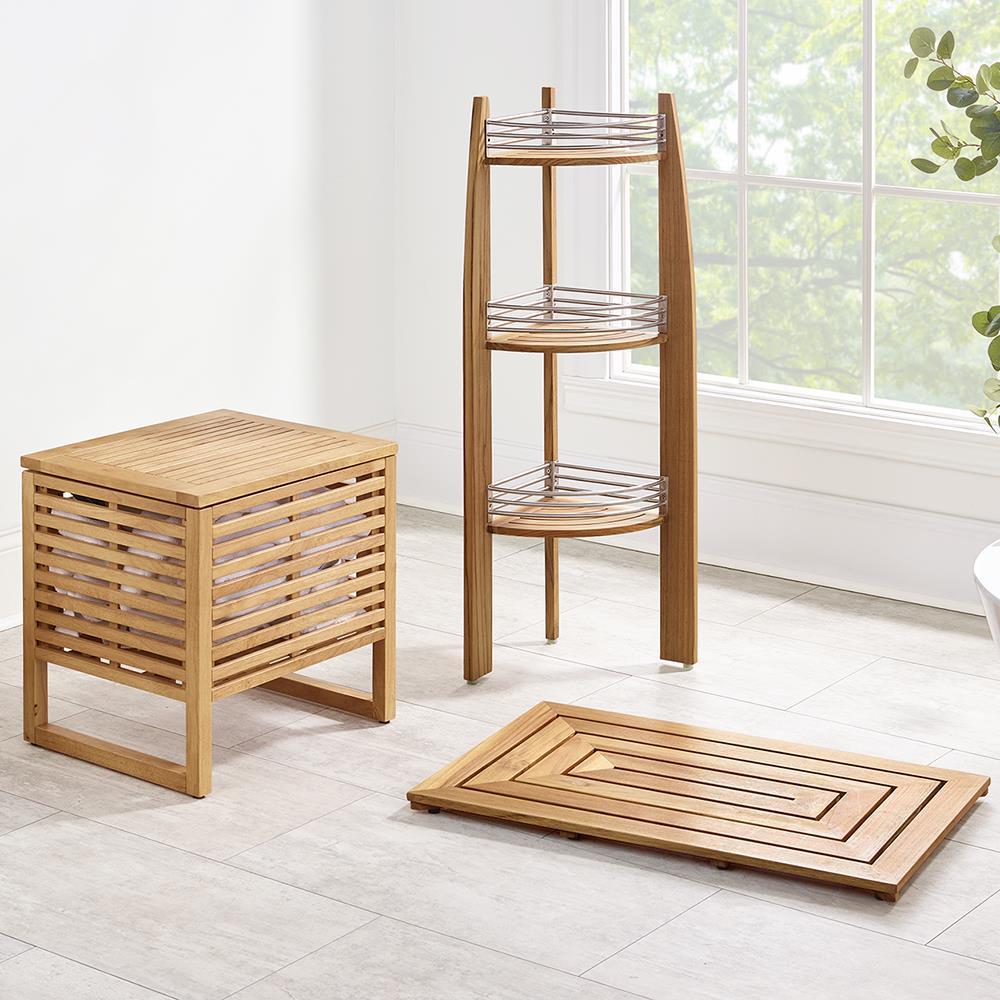 The Solid Teak Bath Mat