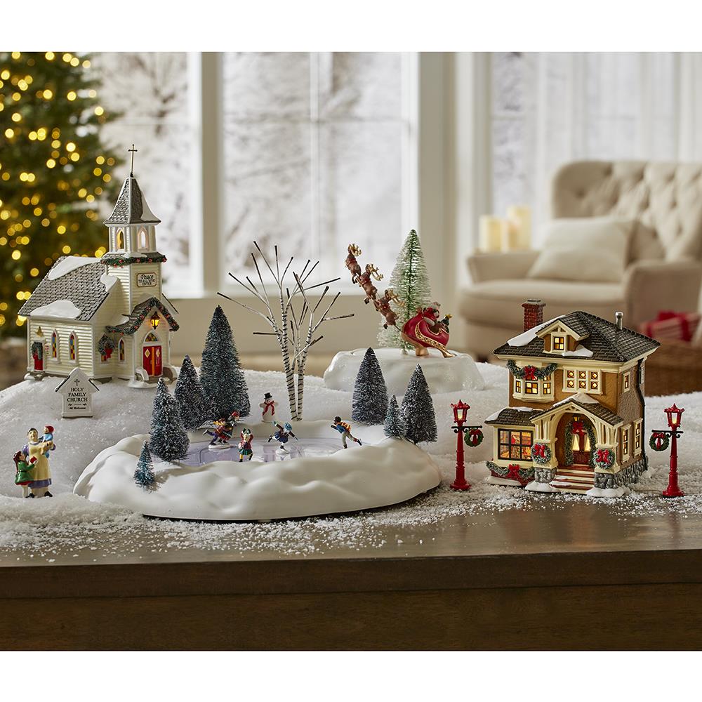 The Illuminated Christmas Snow Village (Animated Sleigh)