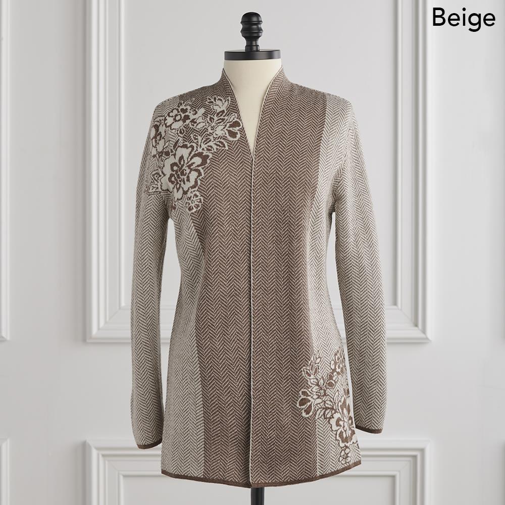 The Lady's Alpaca Classic Floral Cardigan