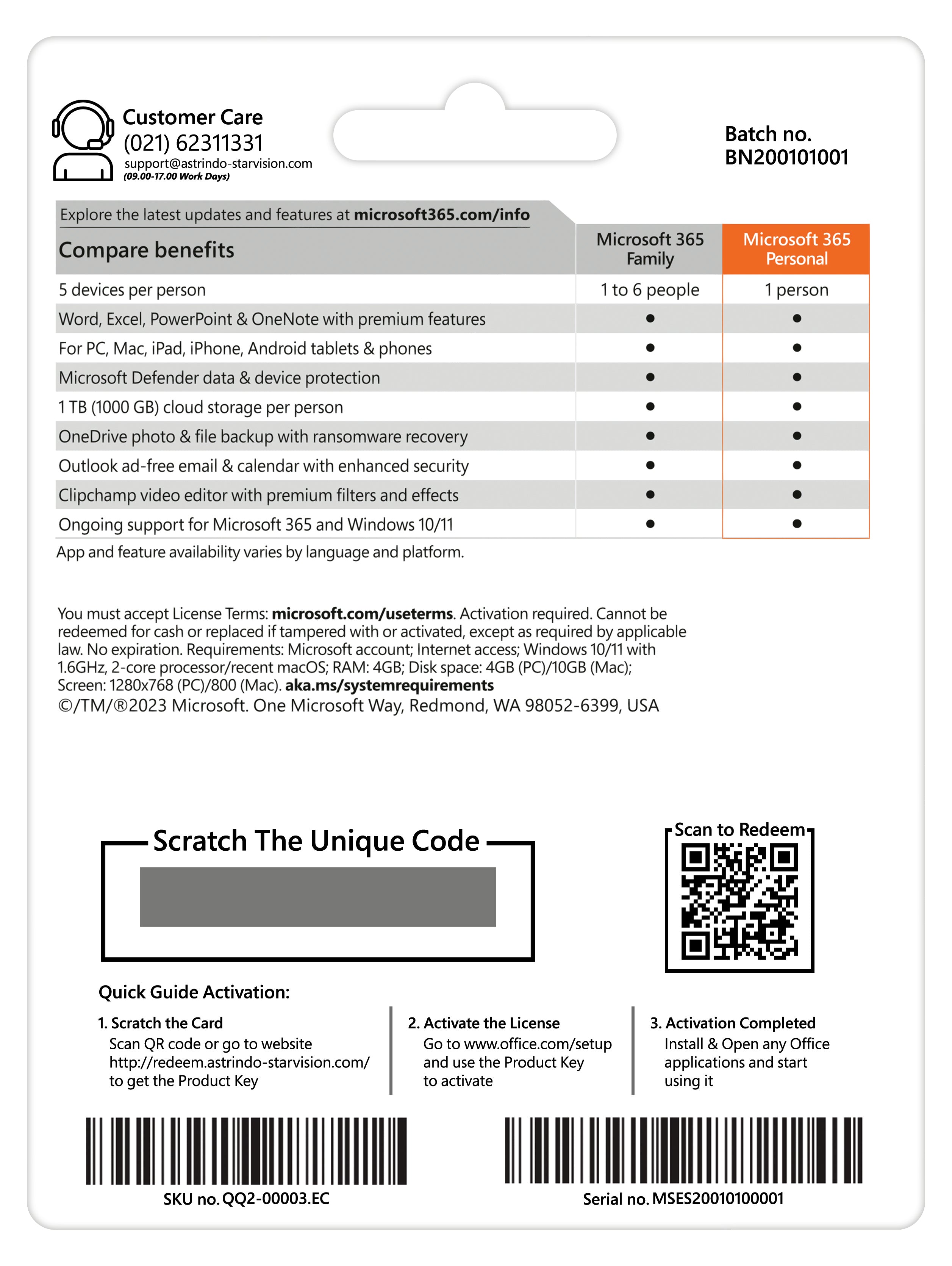 POSA CARD Microsoft Office 365 Personal 2021