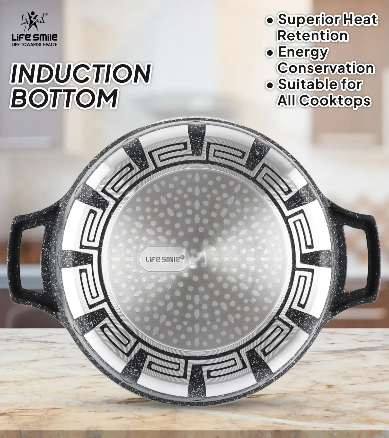 12 Pcs Non Stick Granite Cookware Set with Silicone Gloves