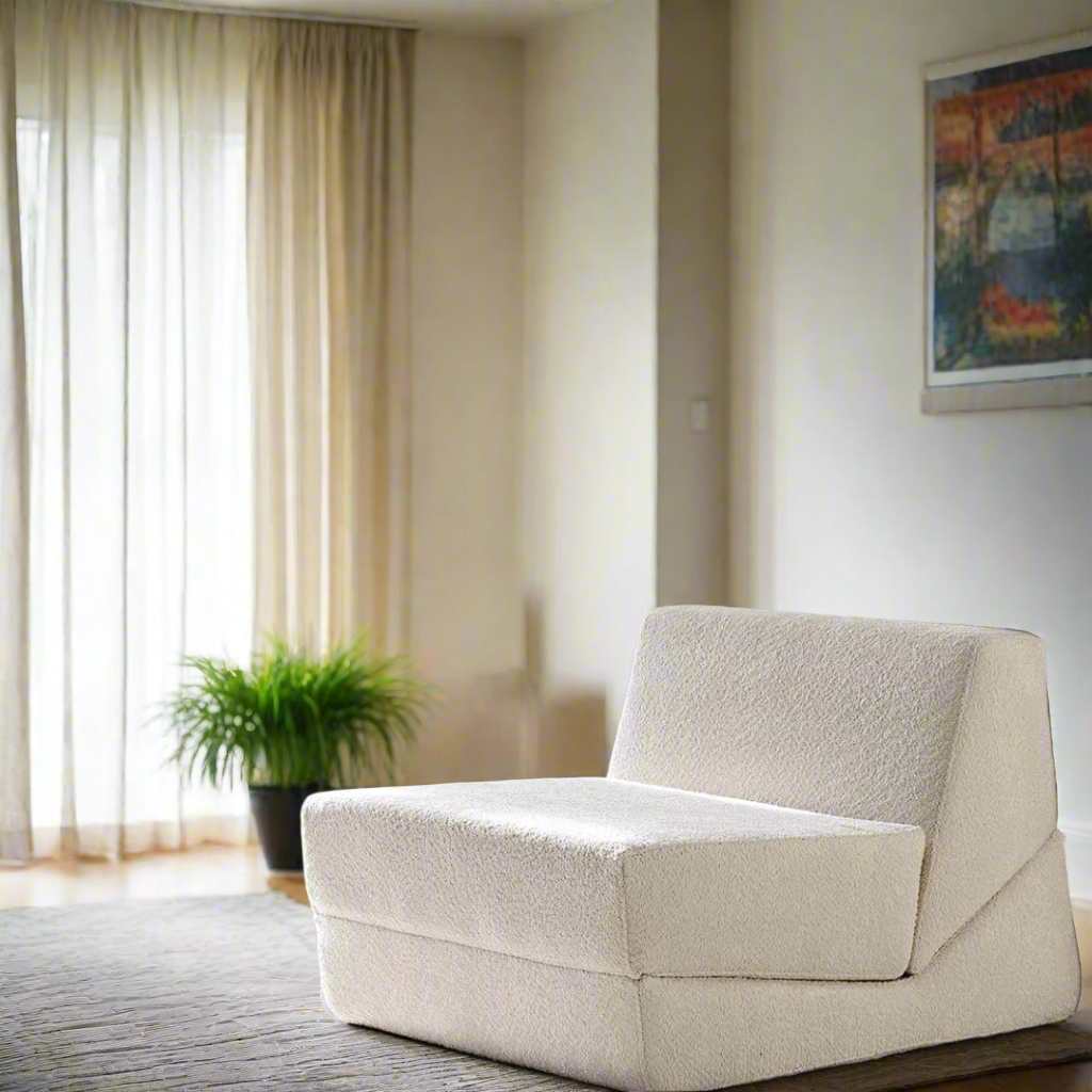 Puzzo Convertible Lounge Chair - Flat Boucle