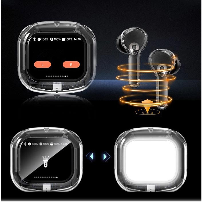 Full-color Touch-screen Wireless Noise-cancelling Bluetooth 5.4 Headset