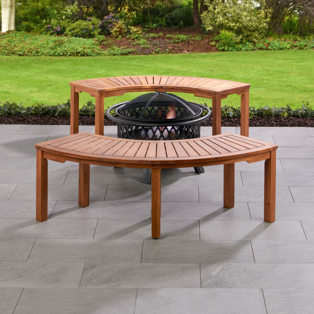 The Weather Resistant Acacia Curved Bench
