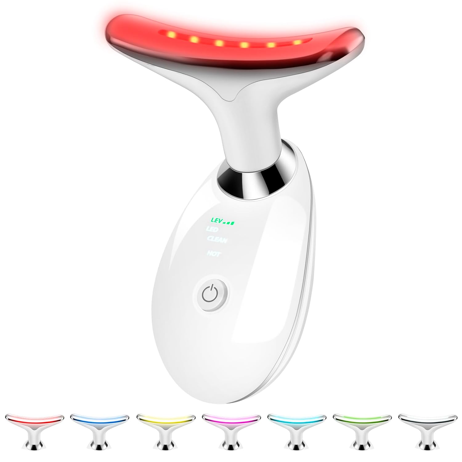 JURP Face and Neck Massager. 3 Color Led Face Neck Massager. Multifunctional Facial Skin Care Tool. Ideal for Home Skin Care