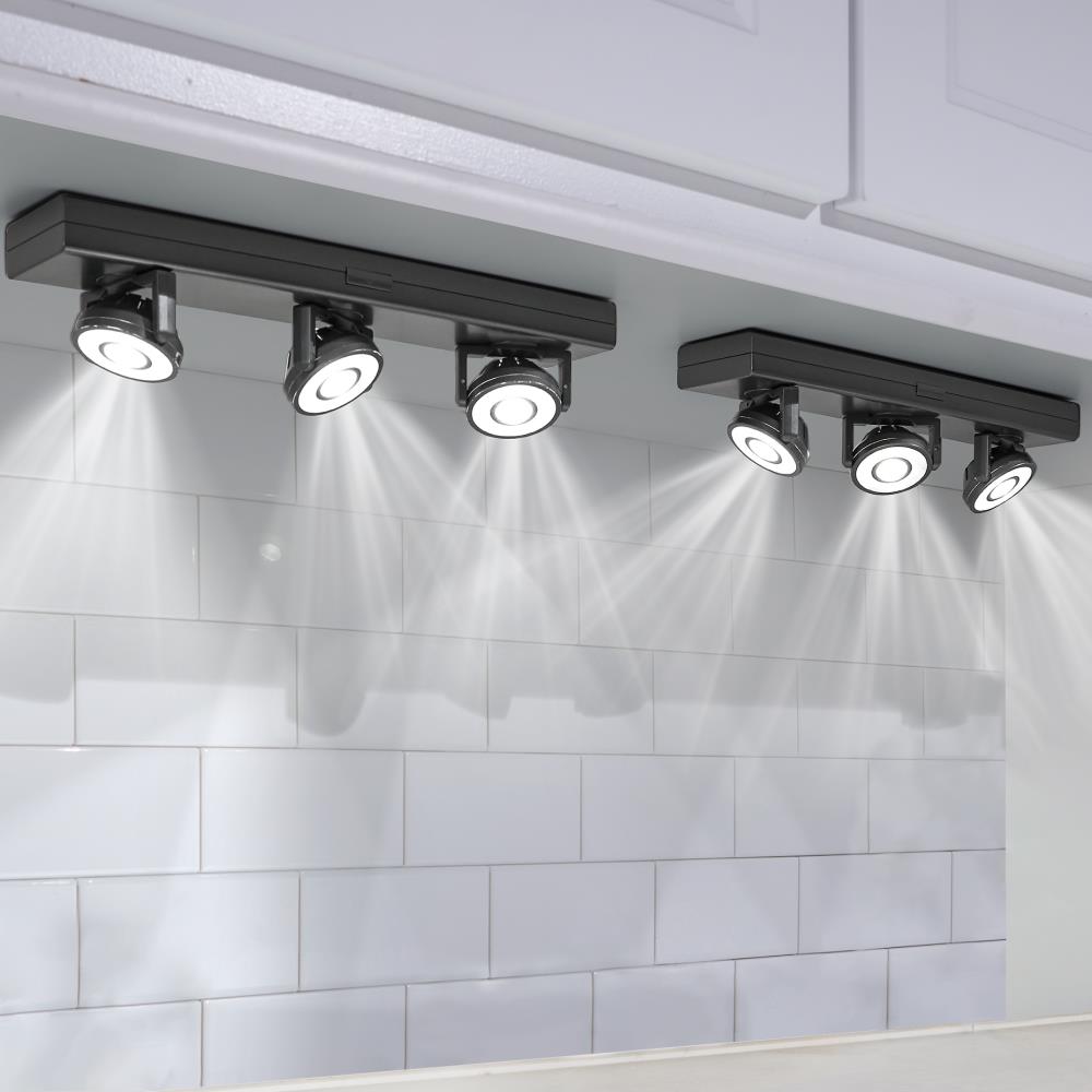 The Cordless Under Cabinet Pivoting LED Lights (Black)