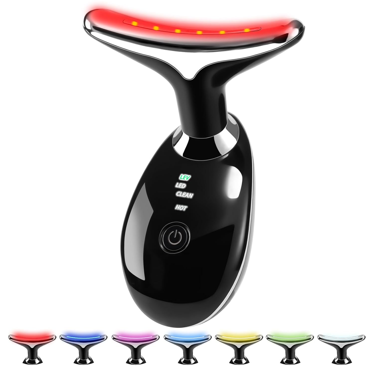 JURP Face and Neck Massager. 3 Color Led Face Neck Massager. Multifunctional Facial Skin Care Tool. Ideal for Home Skin Care