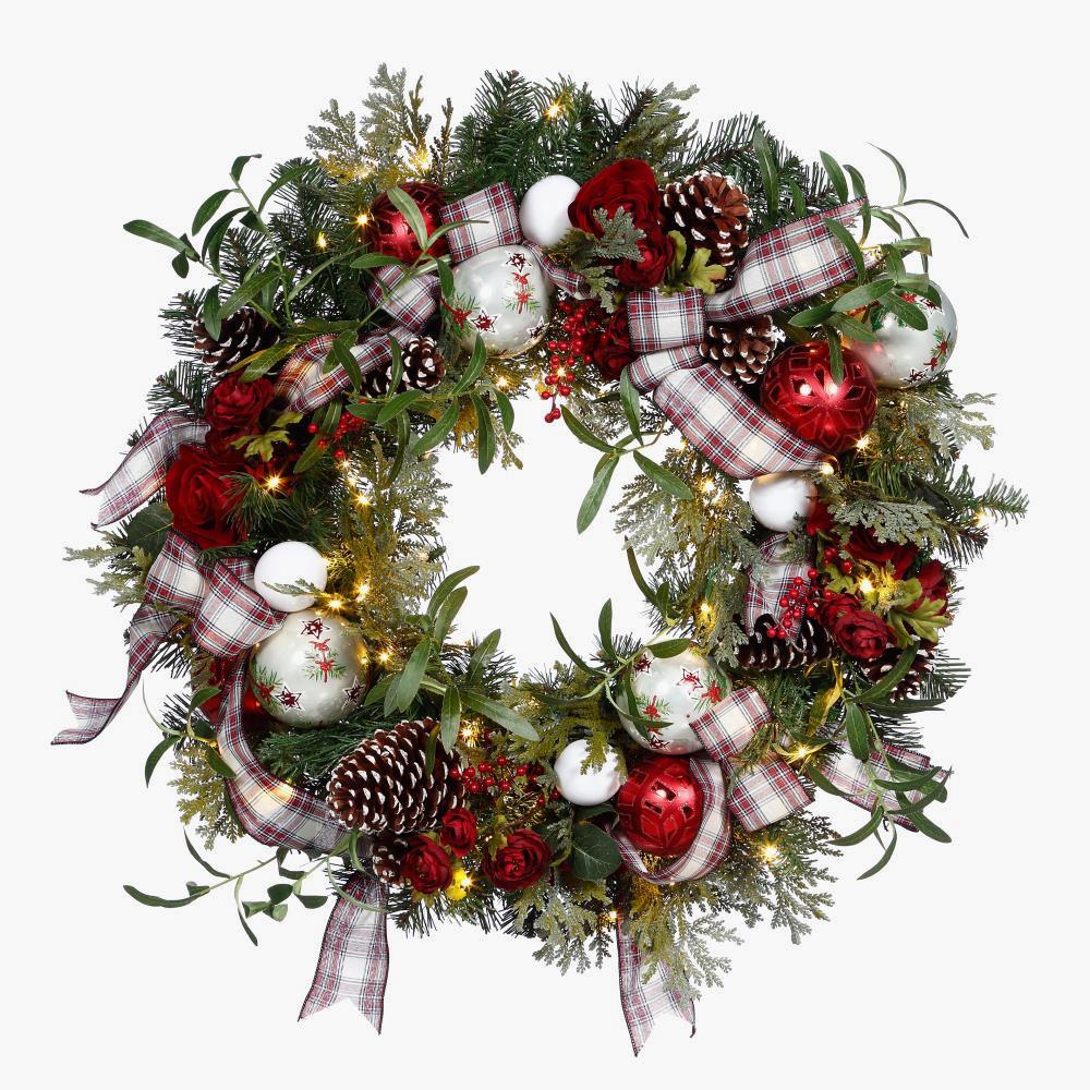 The Cordless Prelit Chateau de Villette Holiday Trim (Wreath)