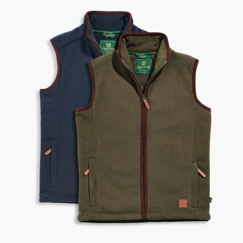 The Gentleman's Oxford Trimmed Fleece Vest