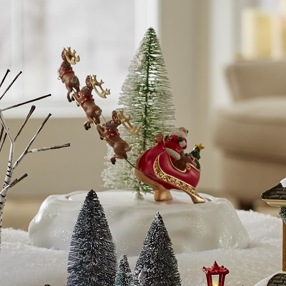 The Illuminated Christmas Snow Village (Animated Sleigh)