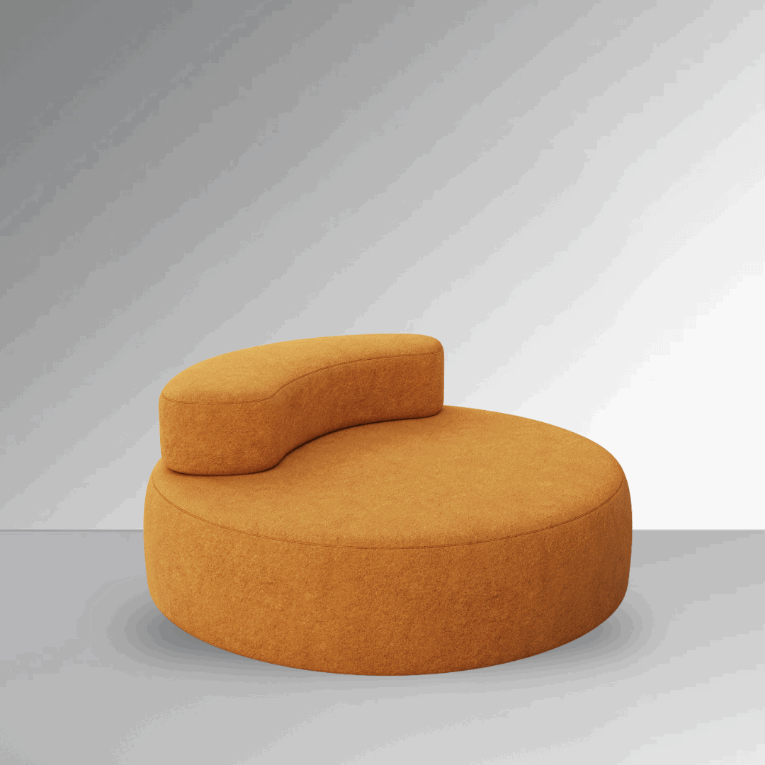 Arco Lounge Chair - Tangerine Premium Fabric