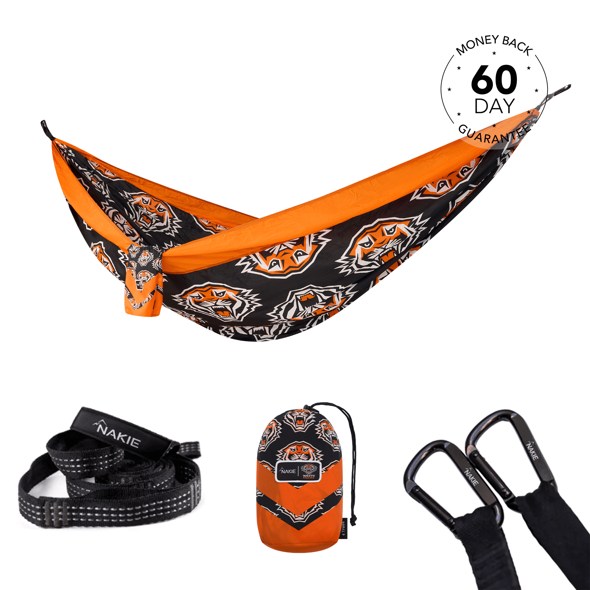 Tigers - NRL Recycled Hammock with Straps